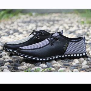 Men's fashion sneakers Men's Casual Shoes Loafers Slip-On Black